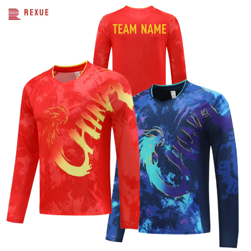 Badminton Jersey - China Dragon Long Sleeve Table Tennis