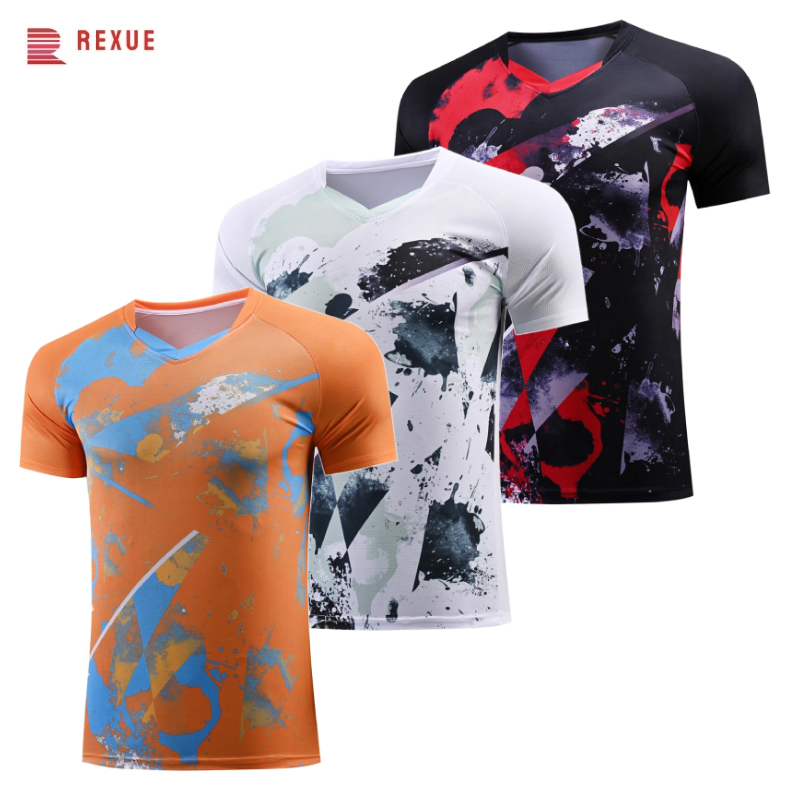 Table Tennis V Neck Shirt Men  - Badminton Jersey 评论和价格