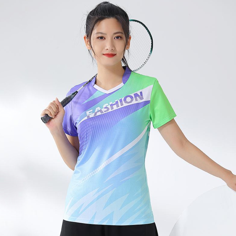 Women Badminton Shirt Print Go - Badminton Jersey 评论和价格